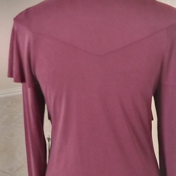 Berry Colored Ruffle Top - Picture 3 of 7